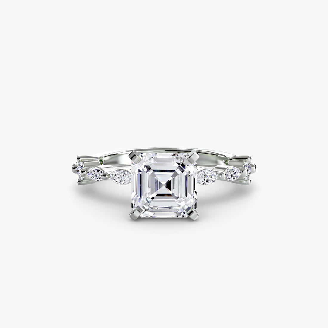Solitaire with Eternity Pavé