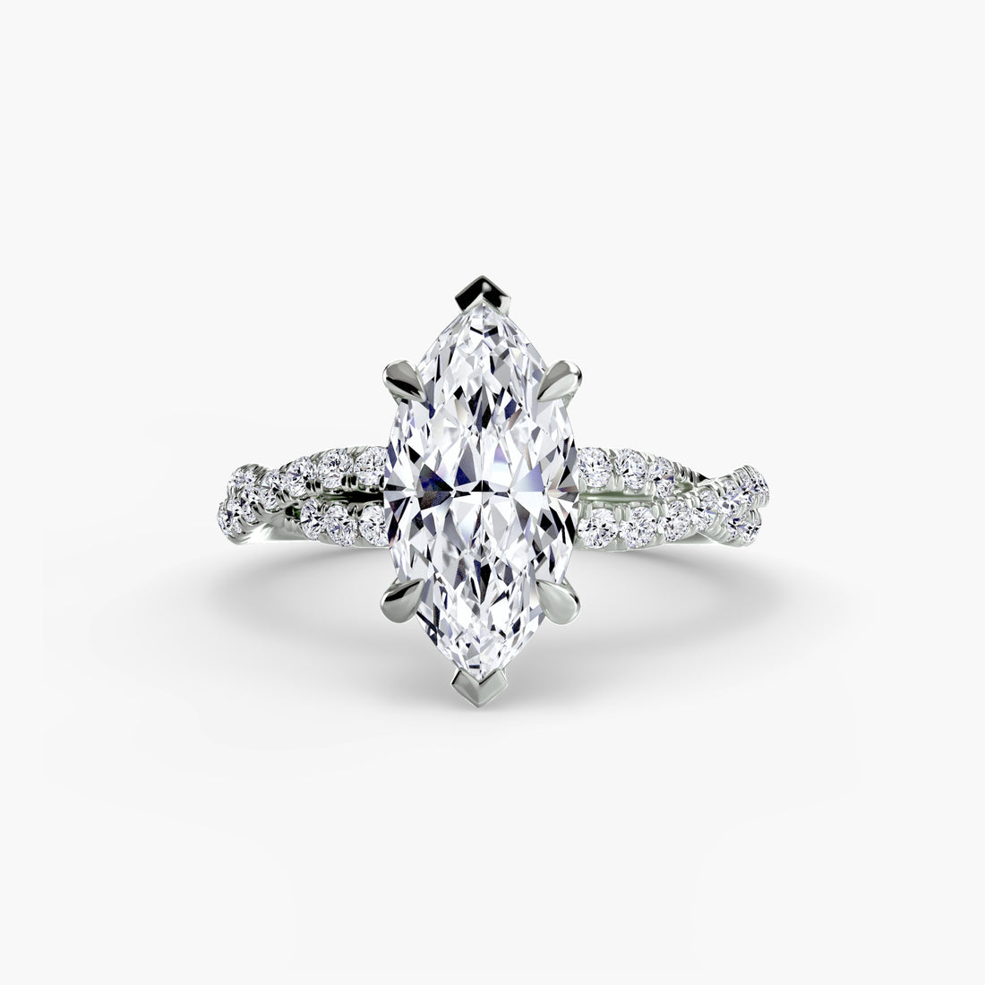 The Twisted Pavé Solitaire