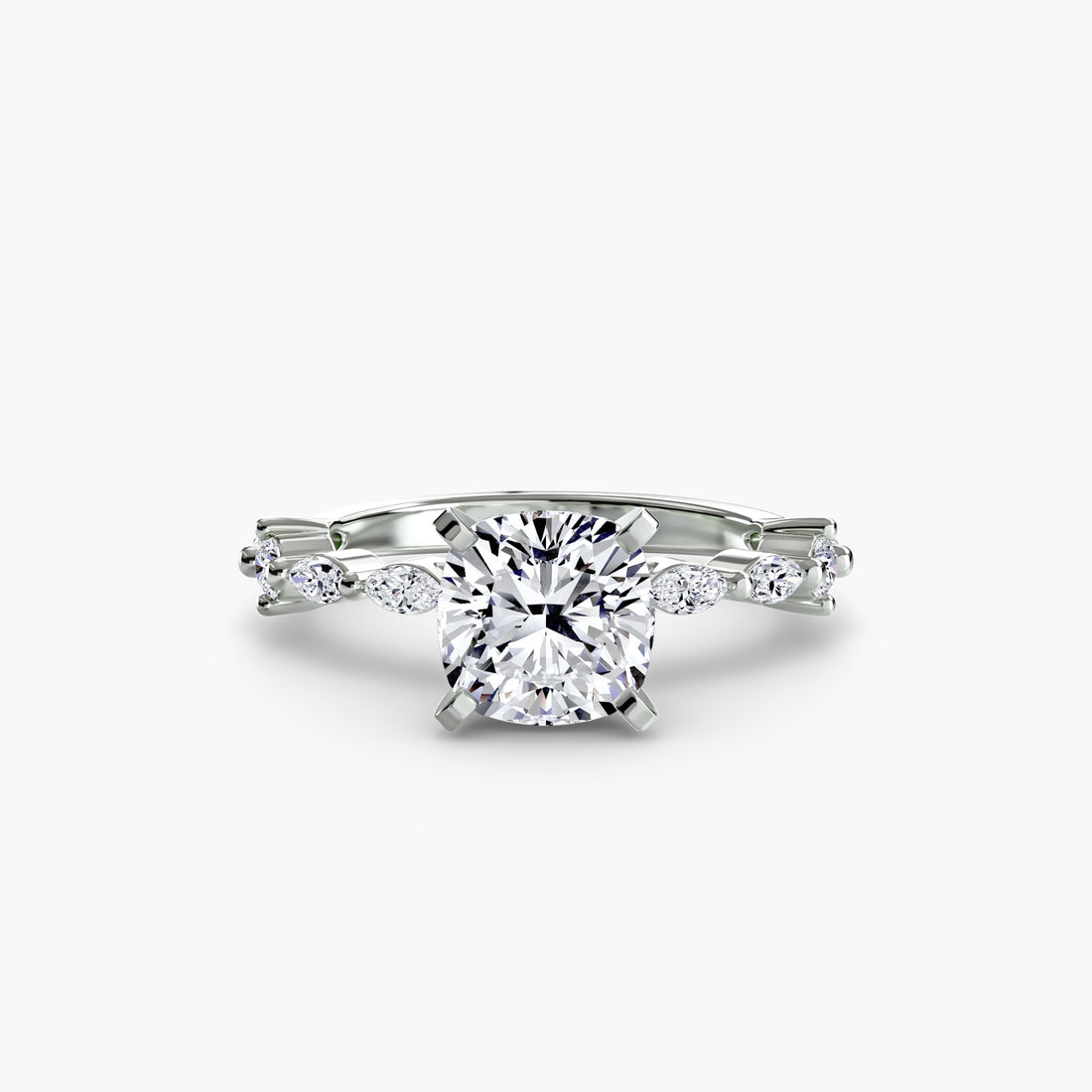 Solitaire with Eternity Pavé