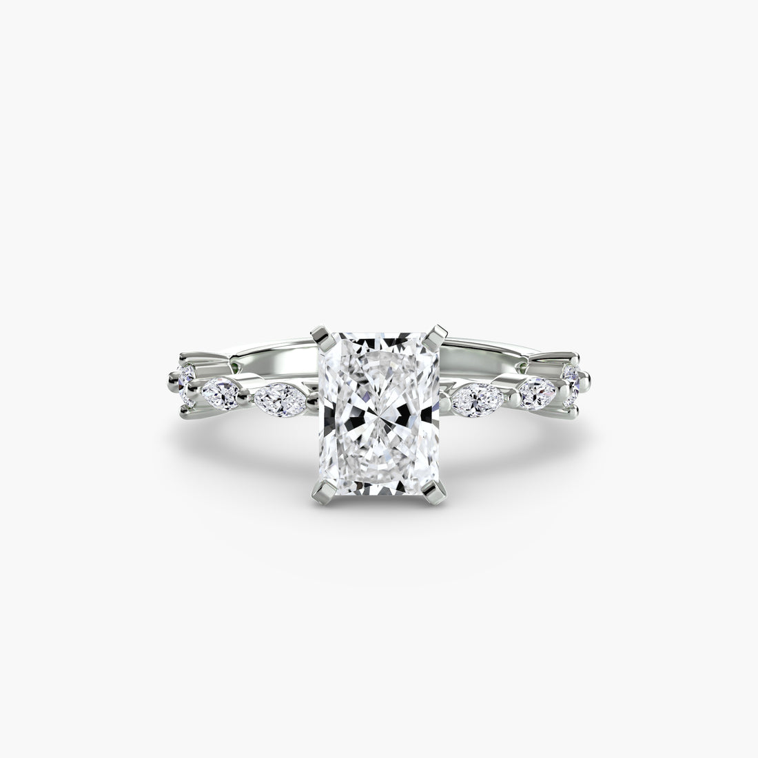 Solitaire with Eternity Pavé