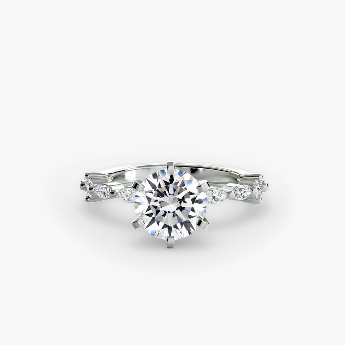 Solitaire with Eternity Pavé