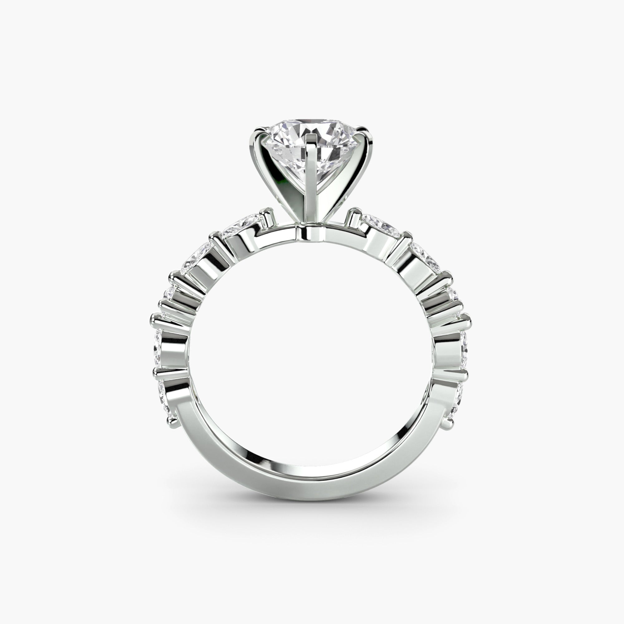 Solitaire with Eternity Pavé